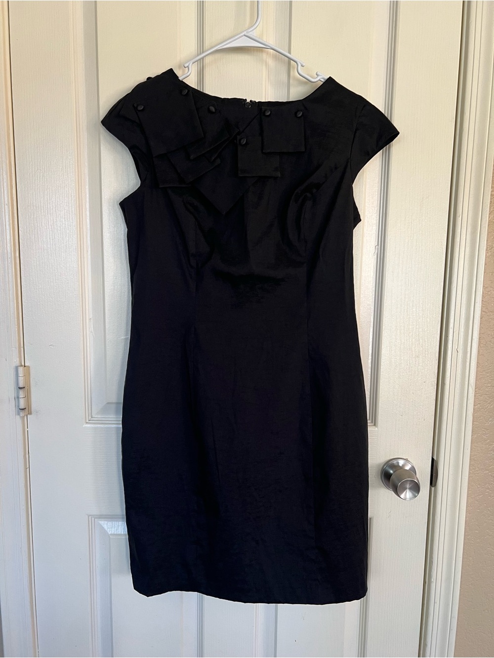 Jessica McClintock Black Dress Size 12 Layered Ruffle Flap Detail Y2K